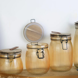 Glass Spice Jar Set - 4 Pieces 